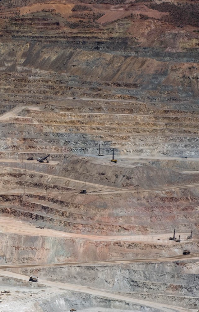 The Ray Copper Mine - Those tiny dump trucks use the tires in the photo above