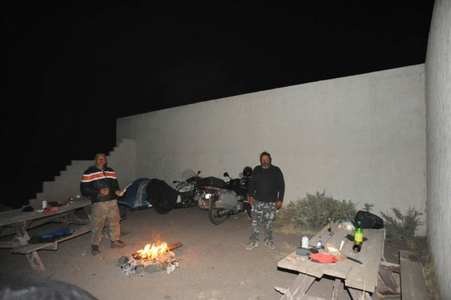 Home for the night nicely sheltered from the wind