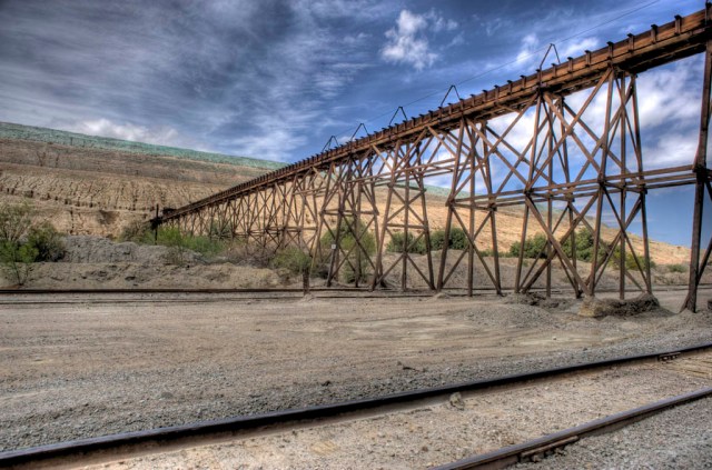 Abandoned mine tailings near Winkelman, AZ - HDR