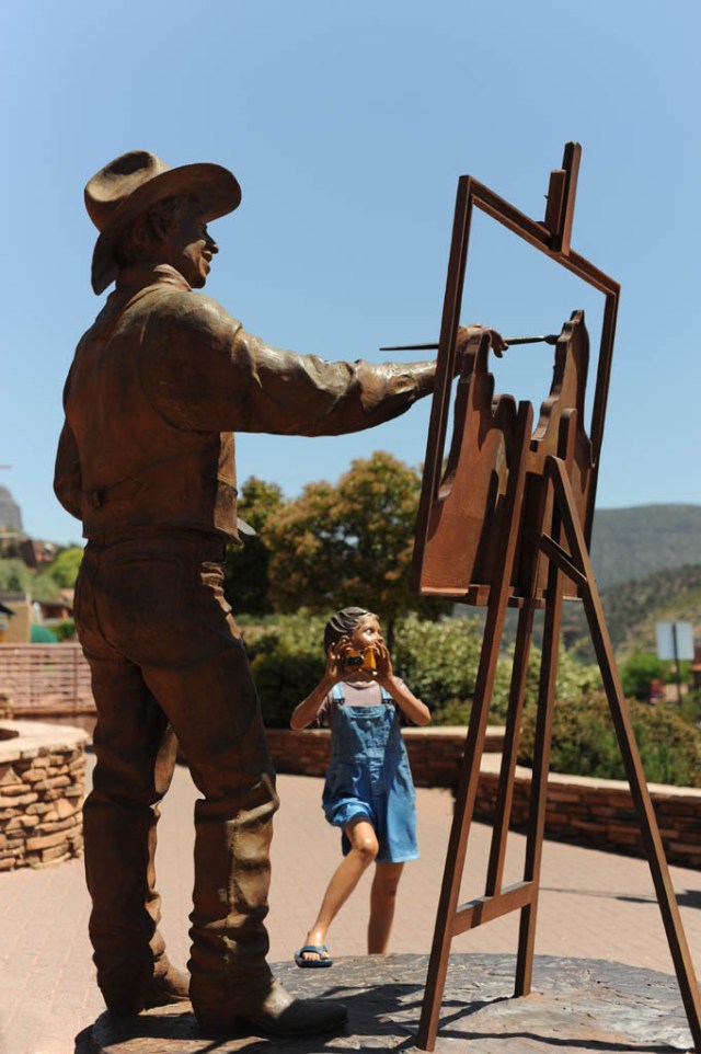 Whimsical statue in Sedona, AZ