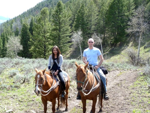 Riding Sally and Radish into the Absaroka mountains