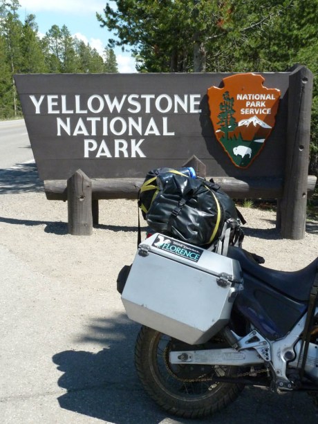 Entering Yellowstone National Park.