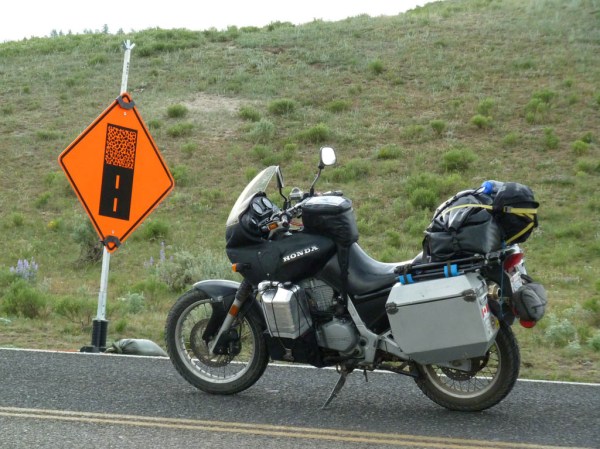 The sign might as well read "Off road awesomeness ahead!" - Road construction in the Park.