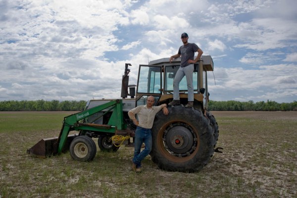 Andy about to give me tractor driver's ed. (Photo by Natalie)