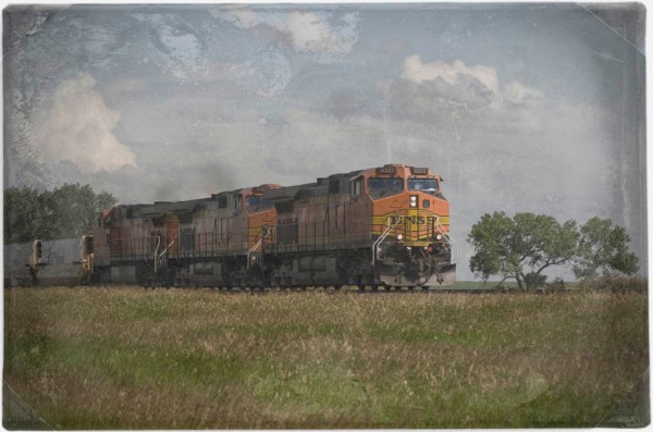 Burlington Northern Santa Fe train heading west.
