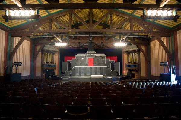 The Fort Peck Theatre preparing for a production of Chicago.