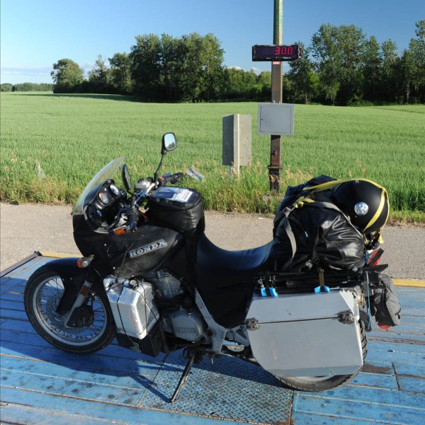 Weighing the Camel. 300 kg / 660 lbs = not great news. That's 50% over stock weight and puts it close to absolute maximum capacity with me aboard. Perhaps I shouldn't have fabricated so many of the accessories out of steel!