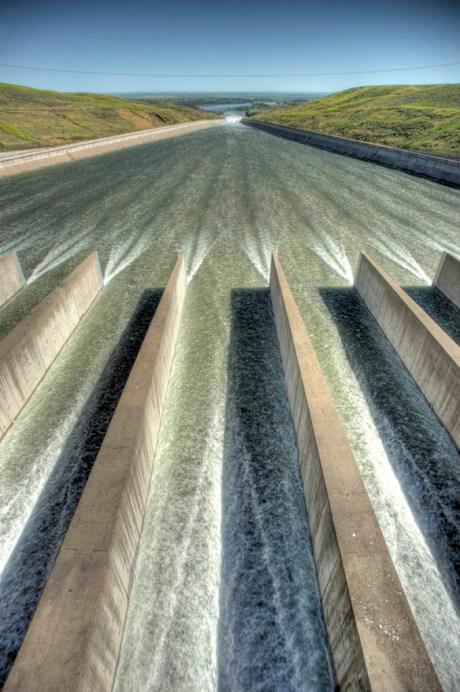The Fort Peck spillway. Would be one hell of a kayak ride until you got to the bottom. - HDR