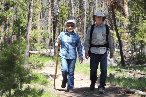Hiking up to the ridge west of Redfish Lake.