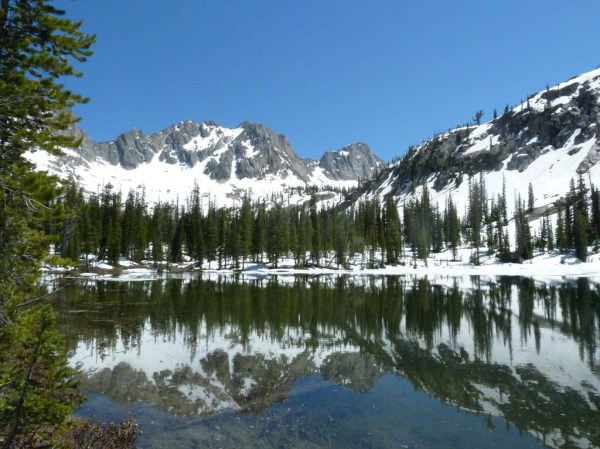 The barely thawed lower Cramer Lake.