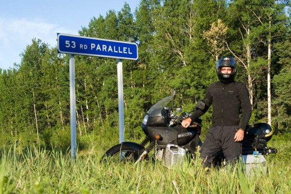 The northernmost point for the trip was actually 53' 56" at Ness Creek, but there wasn't a cool sign there.