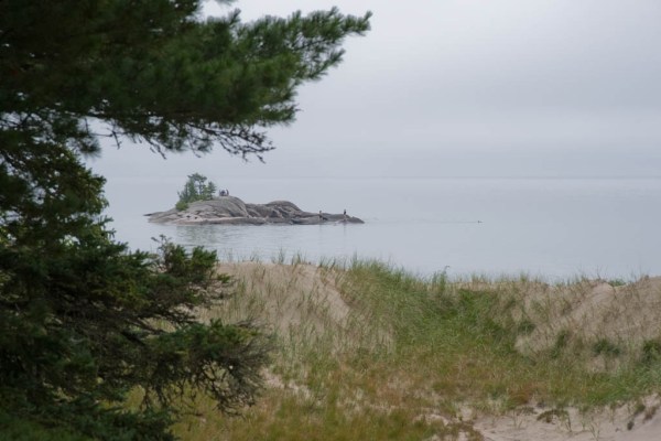 A secret island near Katherine Cove on Lake Superior, just a few minutes away from the highway via a local's only path through the woods.