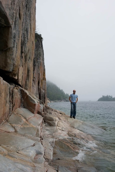 Yours truly at the Agawa Rock Indian Petroglyphs.
