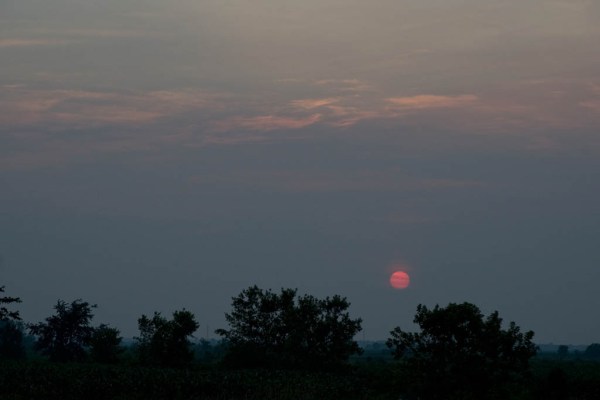 My last sunset in Canada, enjoyed from the trans-Canada highway between Ottawa and Montreal.