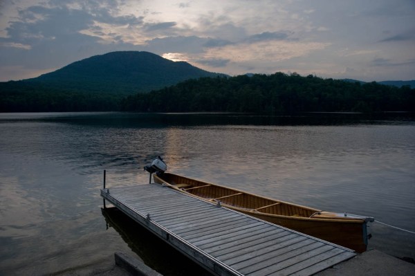 Waking up in Canada for the last time this trip - morning light over lac Stukley while camped in Parc National du Mont-Orford, Quebec. - Composite image