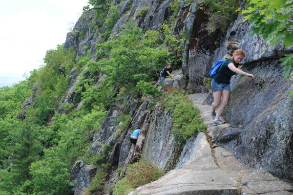 Working our way up the Precipice trail (more of a climb really). Working our way up the Precipice trail (more of a climb really).