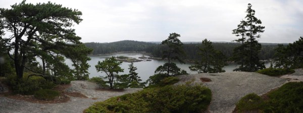Panorama from Starboard Rock on Vinalhaven Island. - Composite Image (Photos by Kate) Panorama from Starboard Rock on Vinalhaven Island. - Composite Image (Photos by Kate)