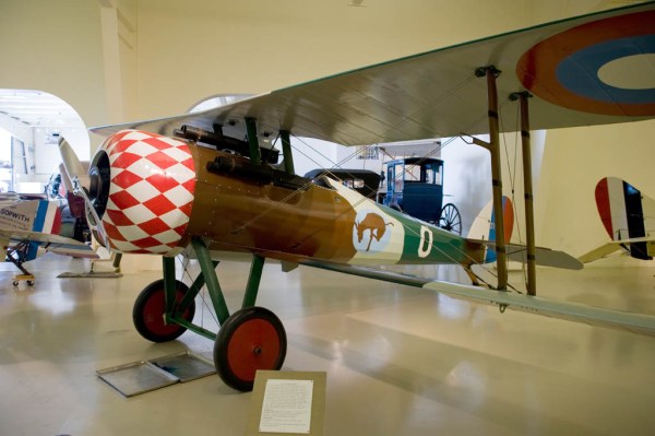 A 1917 French Nieuport 28 C.1 at the Owl's Head Transportation Museum. A 1917 French Nieuport 28 C.1 at the Owl's Head Transportation Museum.