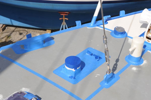 Areas on the foredeck masked.