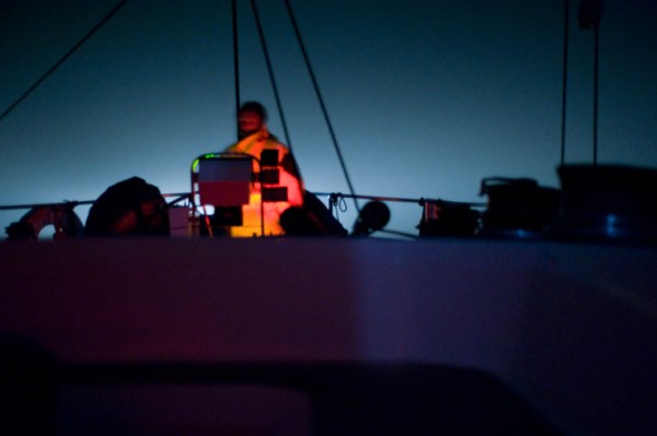 Nicolas on night watch in a silent, eerie fog.