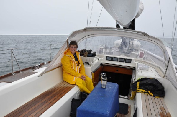 Mom enjoys the first clear visibility in quite a while.