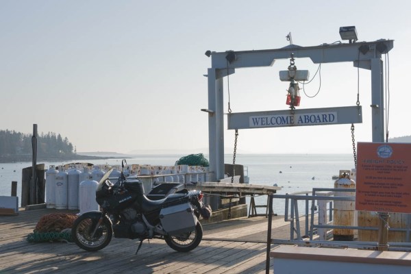 Waiting for our ship to come in at the Monhegan Island ferry terminal in Port Clyde