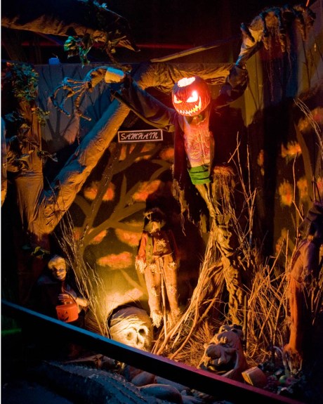 One of the many Halloween themed exhibits in Salem, MA