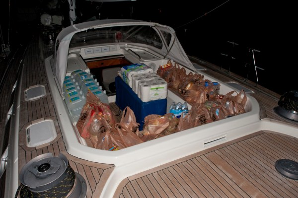 Enough food for 10 days (or so we hope). Enough food for 10 days (or so we hope).