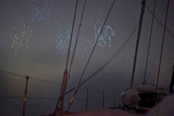 Looking forward toward the faint glow of the approaching moon. (30 second exposure) Looking forward toward the faint glow of the approaching moon. (30 second exposure)