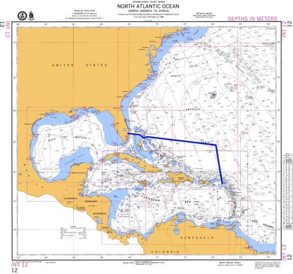 Florida to Sint Maarten in six easy tacks. Florida to Sint Maarten in six easy tacks.
