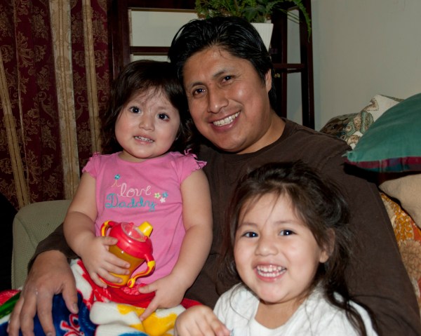 Hernan and the "conejas locas" (crazy rabbits), Daniella and Christina.