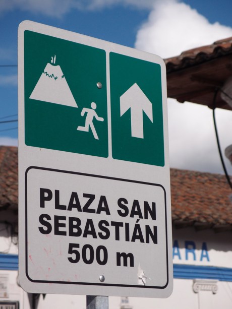 When the volcanoes are angry, run this way! When the volcanoes are angry, run this way!