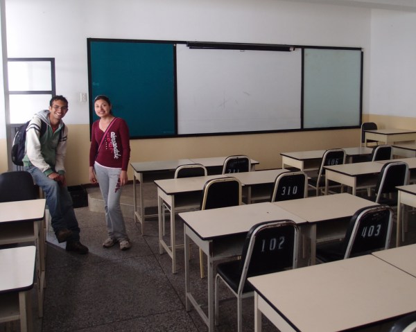 Freddy and Diana in class. Freddy and Diana in class.