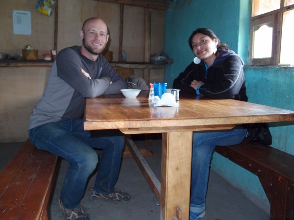 Diana and I ready for lunch. Diana and I ready for lunch.