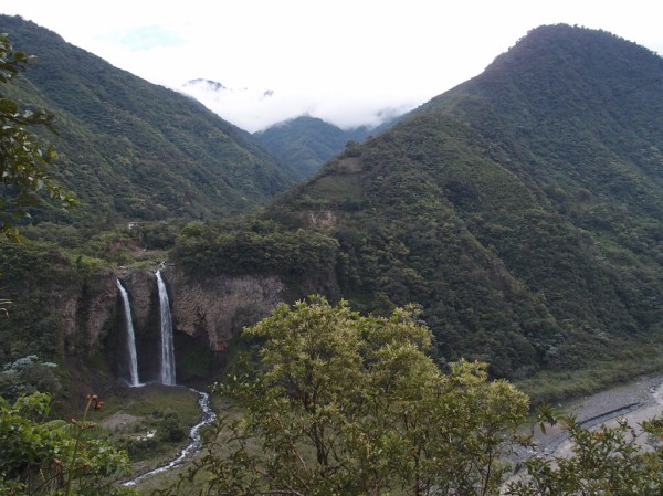 The Manto de la Novia waterfalls. The Manto de la Novia waterfalls.