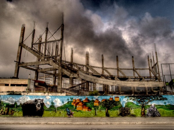 A sports arena being constructed in Loja. - HDR Composite A sports arena being constructed in Loja. - HDR Composite