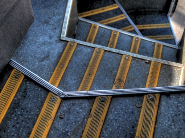 Bus entryway steps. - HDR Composite