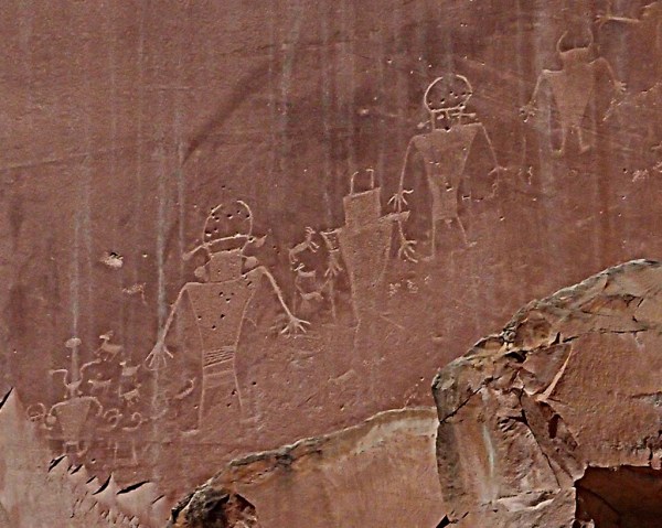Petroglyphs from the Freemont Indians, believed to be about 1,000 years old.