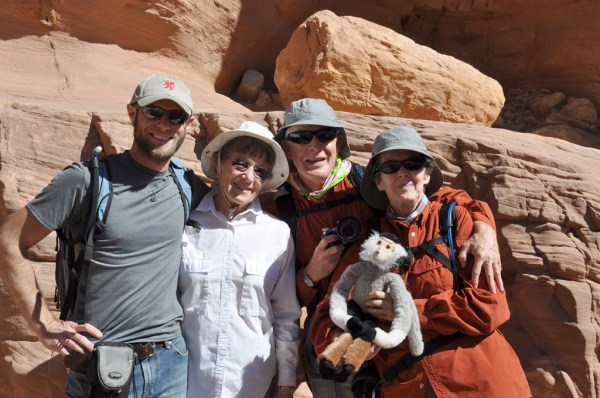 With friends Max and Stephanie whom we met hiking back down Bell Canyon.