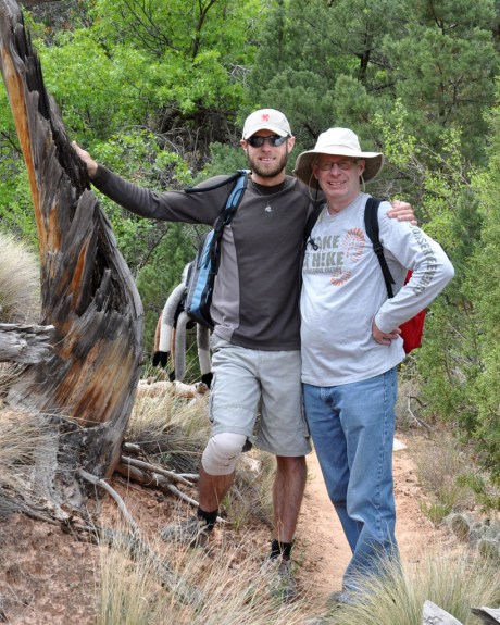 Dad and I on the Neck Springs hike in Canyonlands.