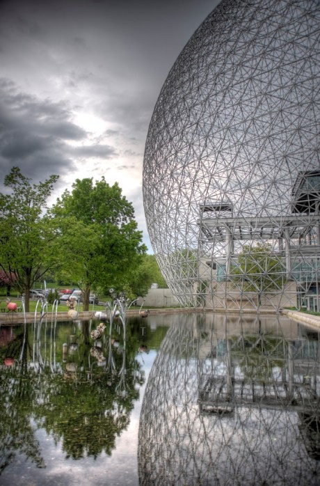 The entrance to the Montreal Biosphere. - HDR Composite