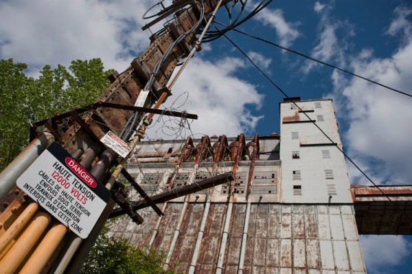 As close as I got. After last year's run-in with Montreal cops I thought better of hopping the fence. Next time......