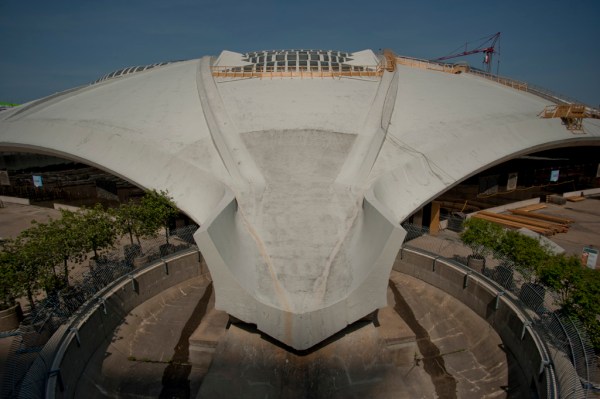 One of the satellite buildings in Darth Vader mode.