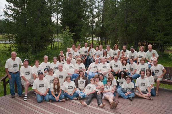 The St. Clair clan gathered on the cabin deck. Seems everyone has a pleasant smile on their face....
