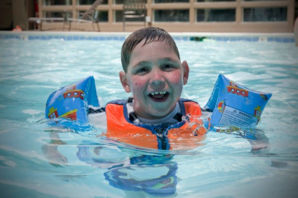 ...the pool! Tayt - half ladies man, half fish.
