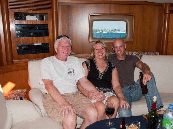 Lunch aboard with my Aunt Marge and Charles.