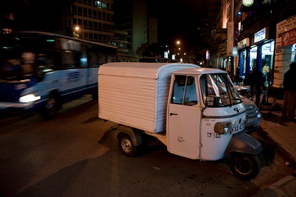 The light on this tuktuk (three-wheeled vehicle) cooperated all right though.