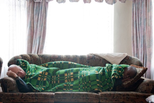 Freddy and I recovering from jetlag.