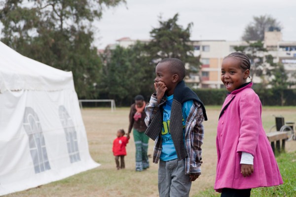 Freddy keeping the ladies company.