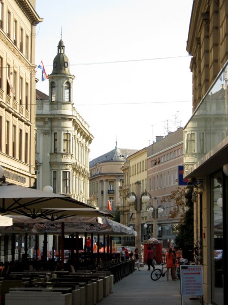 A quiet street-side cafe.